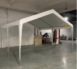 Outsunny Tenda garage 400cm x 400cm x 280cm Bianco