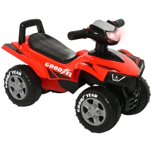 HOMCOM Quad Enfant Lumineux Sonore Rouge Noir 60x42cm