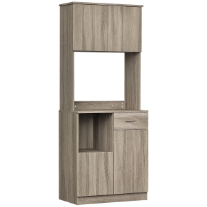HOMCOM Credenza cucina 71cm x 41cm x 178cm Grigio