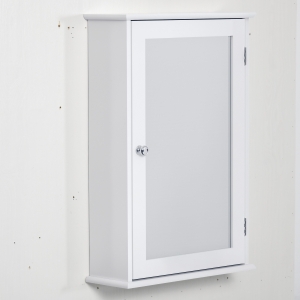 kleankin Armoire Murale Miroir MDF Blanc