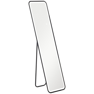 HOMCOM Espejo de Cuerpo Entero con Luz LED 150x40 cm con Iluminación de 3 Colores Función de Memoria y Táctil Inteligente Negro