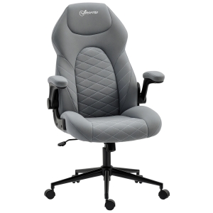 Vinsetto Sedia da Ufficio Ergonomica e Reclinabile Grigio Chiaro