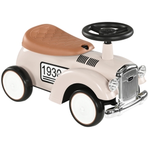 AIYAPLAY Foot to Floor Slider Ride-On Car with Storage Cream