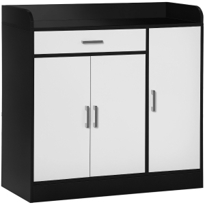 HOMCOM Mobiletto da Cucina 2 Armadietti 1 Cassetto Ripiani Regolabili