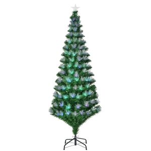 HOMCOM Albero di Natale 84cm x 84cm x 180cm Verde