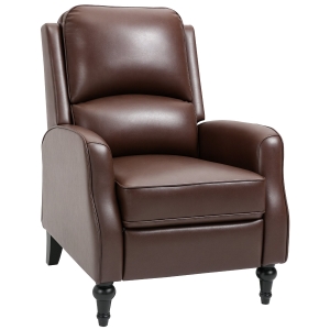 HOMCOM Poltrona reclinabile 73cm x 86cm x 104cm Marrone scuro