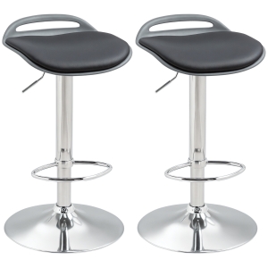 HOMCOM Set 2 Sgabelli da Bar con Altezza Regolabile