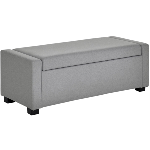 HOMCOM Panca contenitore 120cm x 50cm x 44cm Grigio
