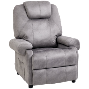 HOMCOM Poltrona reclinabile 88cm x 91cm x 108cm Grigio