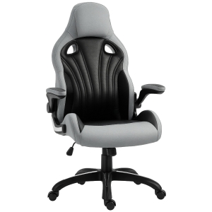 Vinsetto Poltrona da ufficio 72.5cm x 74cm x 119.2-127.5cm Nero, Grigio