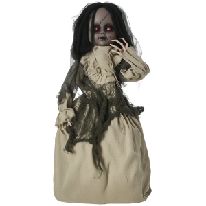 Outsunny Halloween Dekoration Geisterpuppe mit Spezialeffekten und Soundfunktion 80 cm x 23 cm x 83 cm