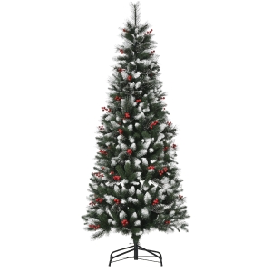 HOMCOM Albero di Natale 70cm x 70cm x 180cm Verde