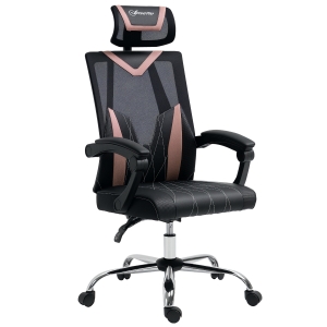 Vinsetto Sedia ufficio 58cm x 62.5cm x 120cm Rosa