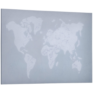 HOMCOM Stampa su Tela 120x90cm per Casa e Ufficio, Tela in Legno di Pino e Inchiostro in Resina Poliuretanica, Grigia e Bianca