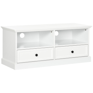 HOMCOM Modern TV Unit Cabinet White for TVs up to 45