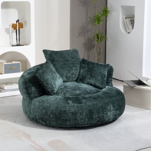 Lazy Sofa Bean Bag Chair with Memory Foam Filling, Green