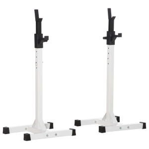 HOMCOM Heavy Duty Barbell Squat Stand Rack Black