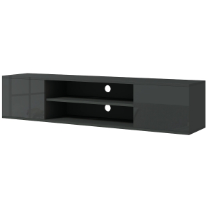 HOMCOM Wall-Mounted TV Stand Cabinet Grey for TVs up to 60