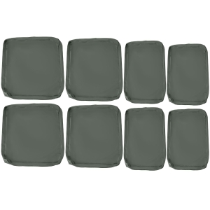 Outsunny Replacement Cushion Cover Garden Rattan Patio Furniture Seat Cover Polyester Outdoor Deep Grey- No Cushion Included