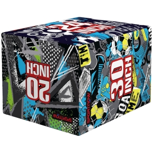 SPORTNOW Plyo Box 3 Înălțimi, Cutie Salt Antiderapantă pentru Casă și Sală de Sport, 76x61x51cm, Multicolor