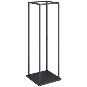 Outsunny Suporte para Lenha Metálico para Lareira com Base Elevada Capacidade de 100 kg 33x33x110 cm Preto