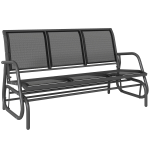Schommelbank 3-zits tuinbank bank parkbank metaal 151 x 75 x 85 cm