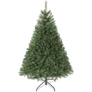 HOMCOM Kunstmatige Kerstboom, 150 cm, inklapbare takken, metalen standaard, veelzijdig, Groen