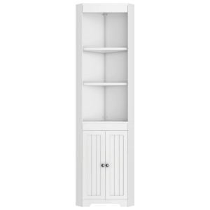 Badezimmerschrank Platzsparender Eckschrank 170cm hoch Weiß
