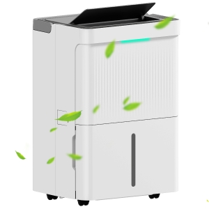 HOMCOM Deshumidificador 35L/día Depósito de Agua 5,5L Pantalla LED Temporizador 24 H Bloqueo Infantil hasta 40-100㎡ Blanco