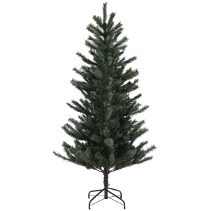 HOMCOM Christmas Tree 180 cm, flame-retardant, metal base, 467 tips, green
