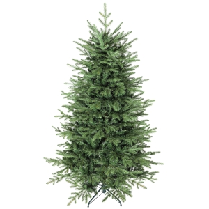 HOMCOM Árbol de Navidad Artificial 180 cm con 1794 Ramas y Soporte Metálico Plegable Fácil Montaje para Salón Interior Verde
