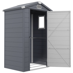 Outsunny Abri de jardin, 1,1m², abri à toit en pente, 133 x 102 x 180/208 cm