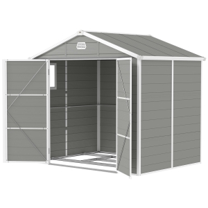 Outsunny Abri de jardin, 4,1m², abri avec toit en pignon, 240 x 190 x 180/228 cm