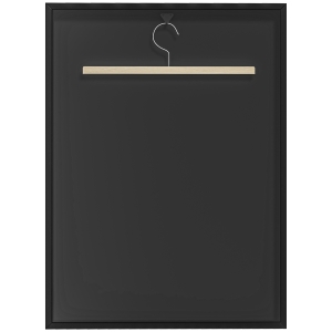 HOMCOM Trikot-Display, Kleiderbügel, Aluminiumrahmen, UV-beständige Acrylfront, Schwarz