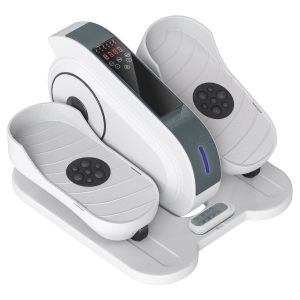 SPORTNOW Elíptico de Escritório Bicicleta Elíptica Elétrica com Tela Lcd 10 Velocidades Ajustáveis 45x42x27 cm Branco