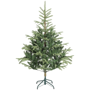 HOMCOM Árbol de Navidad Artificial 150 cm con 492 Ramas y Soporte Metálico Plegable Fácil Montaje para Salón Interior Verde