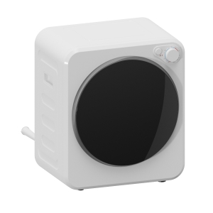 HOMCOM Mini secadora de ropa 4 kg con 5 programas hasta 60℃ 800W/400W secadora de evacuación con tambor reversible de acero inoxidable Blanco
