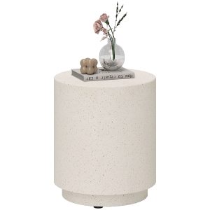 HOMCOM stolik nocny o wyglądzie betonowym regulowany stolik kawowy do użytku wewnątrz i na zewnątrz wodoodporny nieorganiczny proszek rudy jasnoszary 37 x 37 x 43 cm