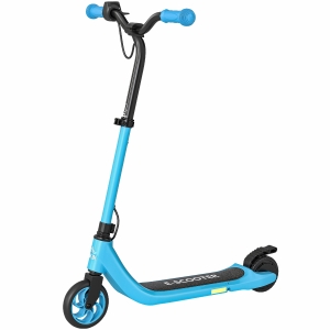 HOMCOM Electric Scooter for Kids 6+, Foldable E Scooter, Up to 8 KM/H, Maximum Range 6 KM, Adjustable Height, Blue