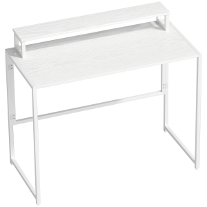HOMCOM Składane biurko komputerowe z uchwytem na monitor do pokoju pracy 100 x 48 x 87,5 cm