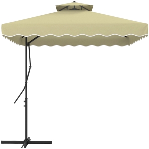 Parasol balkonowy 243x243cm, UV-ochrona, podwójny dach