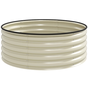 Wysokie łóżko ogrodowe ze stali, doniczka, kwiaty, warzywa