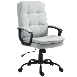 Ergonomiczny fotel biurowy z funkcją bujania, szary