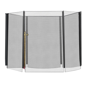 HOMCOM Red de Seguridad de Reemplazo para Trampolín Ø244 cm con Puerta con Cremallera para 6 Postes Rectos Ø244x180 cm Negro