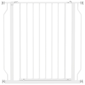 PawHut Poartă de Siguranță Largă pentru Câini, cu Ușă sub Presiune, pentru Uși, Holuri, Scări - Alb