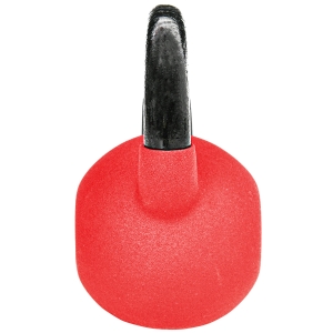 HOMCOM Kettlebell 10 kg en métal poids pour entraînements avec poignée antidérapante et fond plat 19x12x22cm rouge et noir