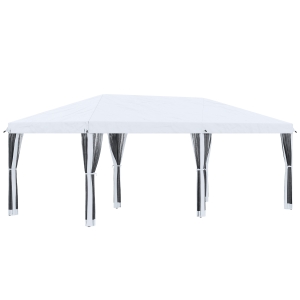 Outsunny Foisor de gradina cu plasa de tantari, alb, 3x6m