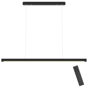 HOMCOM Luminária pendente com controle remoto e função de memória, dimável com temperaturas de cor ajustáveis