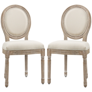 HOMCOM set van 2 eetkamerstoelen 49 cm x 56 cm x 96 cm