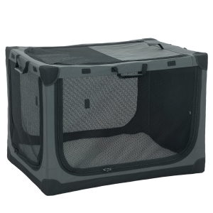 PawHut Hondenbox opvouwbaar met kussen, afneembare wasbare hoes van Oxford-stof voor honden tot 38kg, legergroen